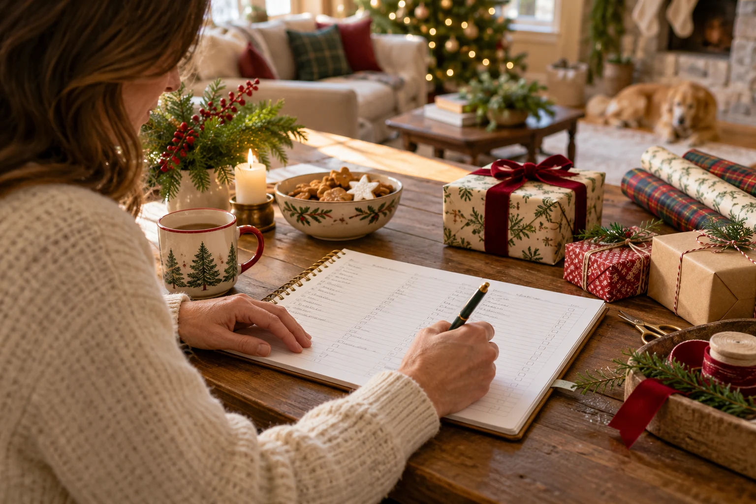 A Christmas Gift Budget Planner You Can Actually Keep Up With — editorial illustration