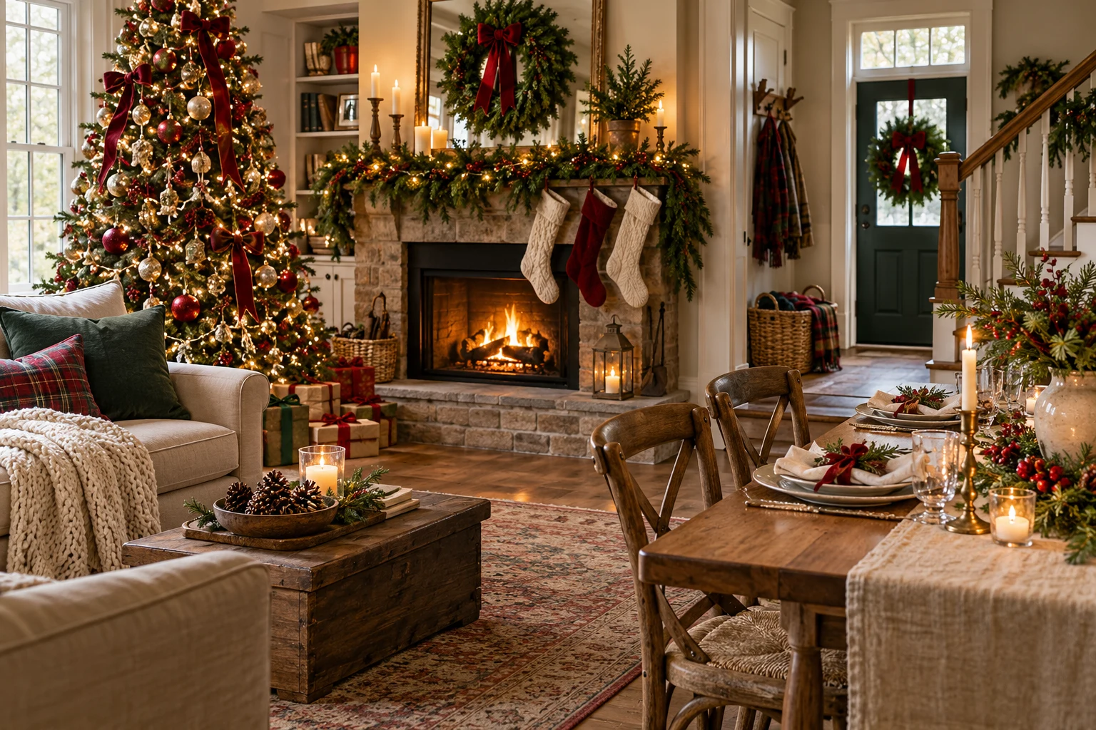 Cozy Christmas Decorating Ideas for a Warm and Welcoming Home — editorial illustration