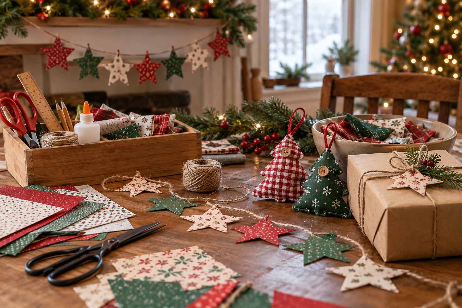 Handmade Christmas Crafts — editorial illustration